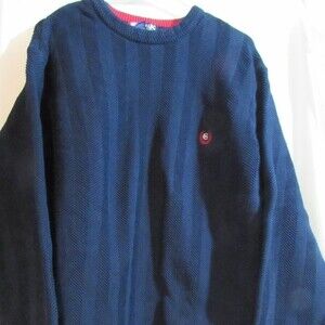 CHAPS RALPH LAUREN NAVY BLE SWEATER MEN'S SIZE XL COTTON
